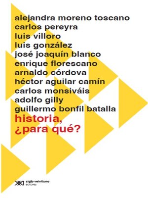 cover image of Historia, ¿para qué?